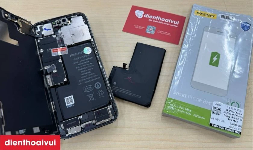 Địa chỉ thay pin iPhone 15 Pro Max dung lượng si&ecirc;u cao ch&iacute;nh h&atilde;ng Pisen ở đ&acirc;u uy t&iacute;n, lấy liền tại TPHCM v&agrave; H&agrave; Nội