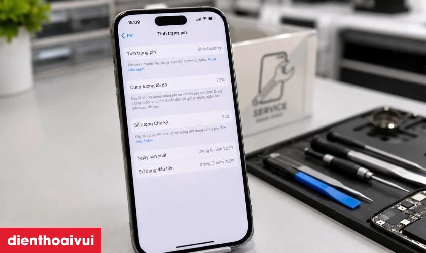 Thay pin iPhone 16 dung lượng chuẩn ch&iacute;nh h&atilde;ng Vmas