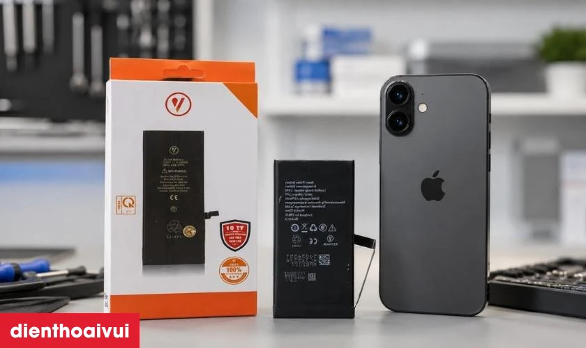Ưu điểm khi thay pin iPhone 16 dung lượng chuẩn ch&iacute;nh h&atilde;ng Vmas