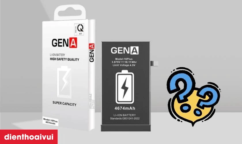 Pin iPhone 16 Plus ch&iacute;nh h&atilde;ng GENA l&agrave; g&igrave;?