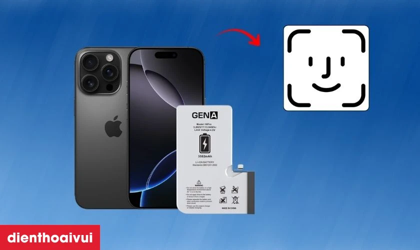 Thay pin GENA có ảnh hưởng Face ID hay cảm biến nào không
