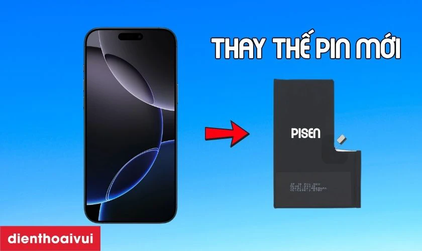 Pin iPhone 16 Pro chính hãng Pisen là gì?