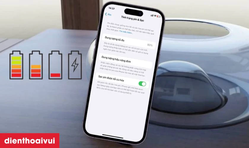 C&aacute;c dấu hiệu nhận biết bạn cần thay pin iPhone 16 Pro Max