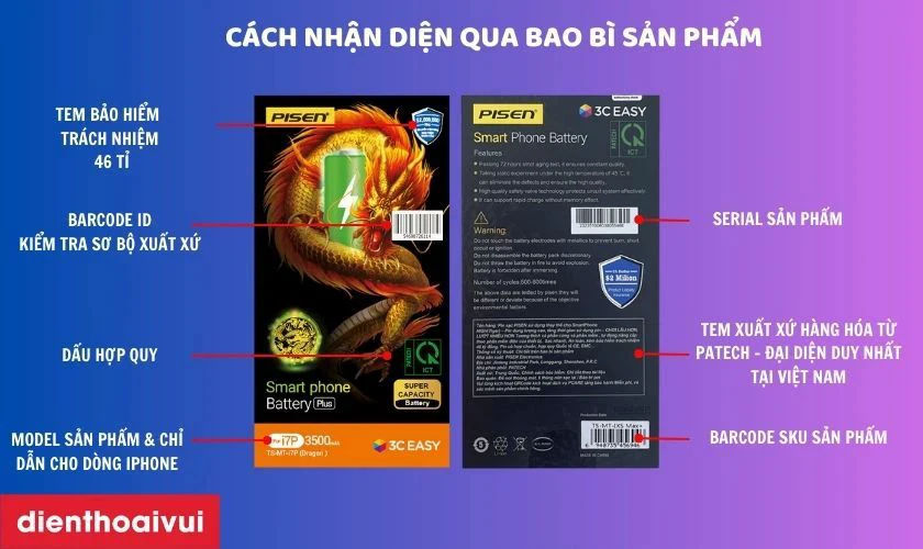 C&aacute;ch kiểm tra pin Pisen dung lượng si&ecirc;u cao