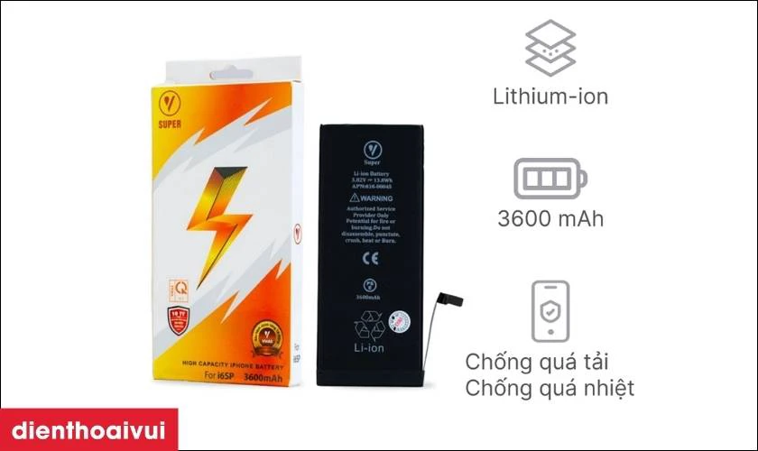 Pin iPhone 6s Plus ch&iacute;nh h&atilde;ng Vmas l&agrave; g&igrave;?