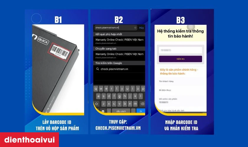Kiểm tra bằng Barcode ID
