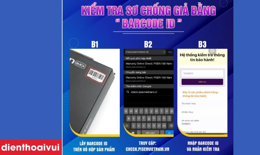Kiểm tra bằng Barcode ID