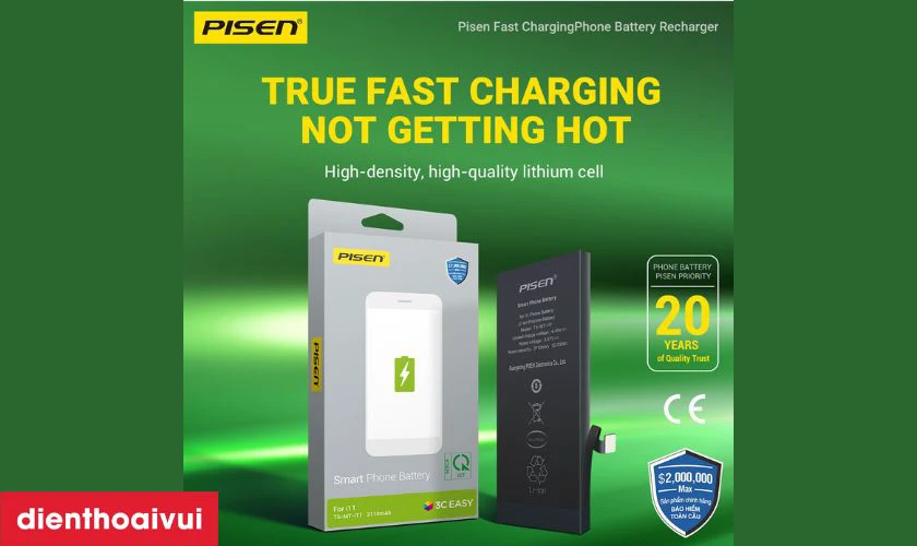 Thay pin Pisen iPhone 8 Plus ở đ&acirc;u uy t&iacute;n