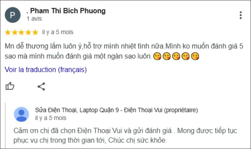 Khách hàng nói gì về dịch vụ thay pin iPhone tại Điện Thoại Vui