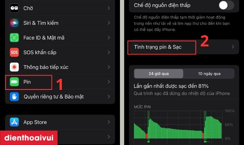 Kiểm tra trực tiếp pin iPhone thông qua tính năng Battery Health