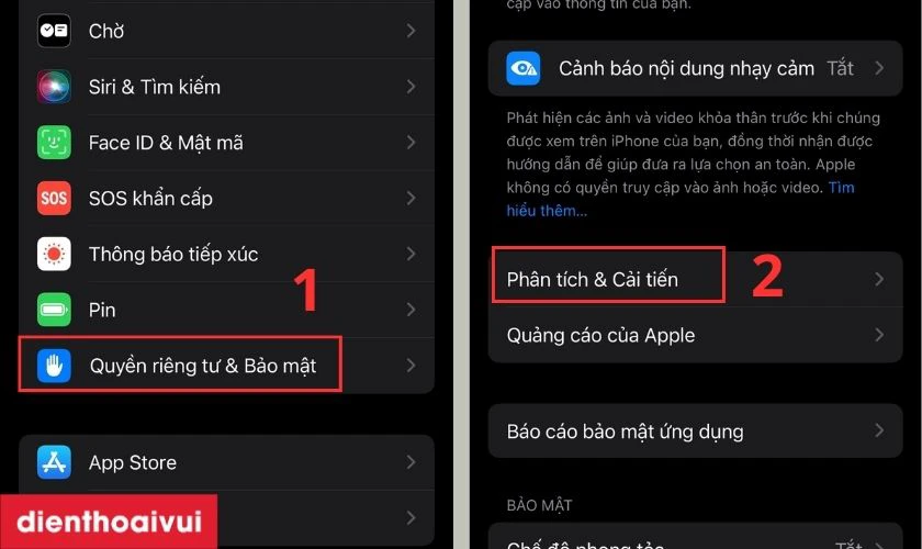 Sử dụng tính năng Analytics trên iOS để kiểm tra pin của iPhone