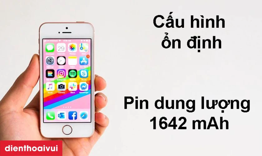 iPhone SE - Cấu h&igrave;nh ổn định, pin dung lượng 1624 mAh