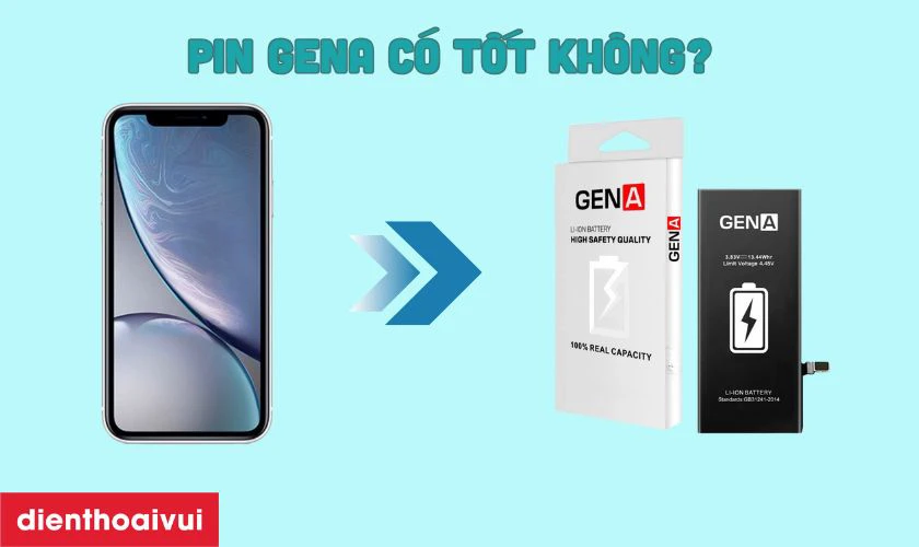 Pin dung lượng si&ecirc;u cao h&atilde;ng GENA thay cho iPhone Xr c&oacute; tốt kh&ocirc;ng?