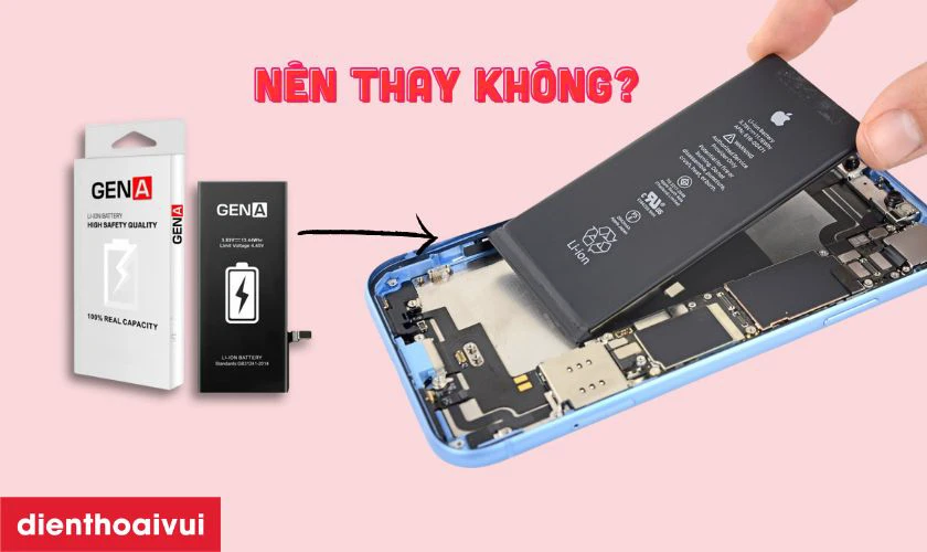 C&oacute; n&ecirc;n thay pin iPhone Xr dung lượng si&ecirc;u cao GENA kh&ocirc;ng?