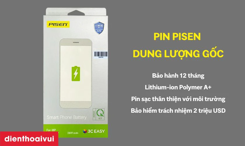 Ưu điểm khi thay pin Pisen ch&iacute;nh h&atilde;ng cho iPhone XS
