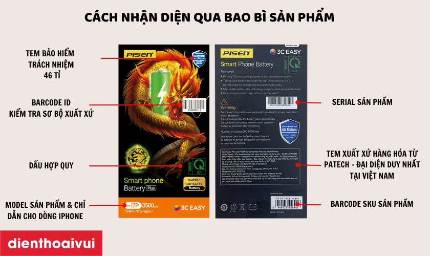 C&aacute;ch kiểm tra Pisen ch&iacute;nh h&atilde;ng