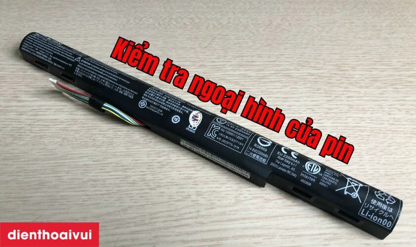 C&aacute;ch kiểm tra pin laptop Acer Aspire E5-552 ch&iacute;nh h&atilde;ng