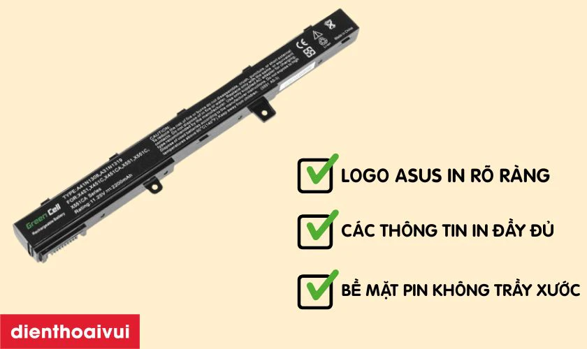 Dựa theo ngoại h&igrave;nh của pin