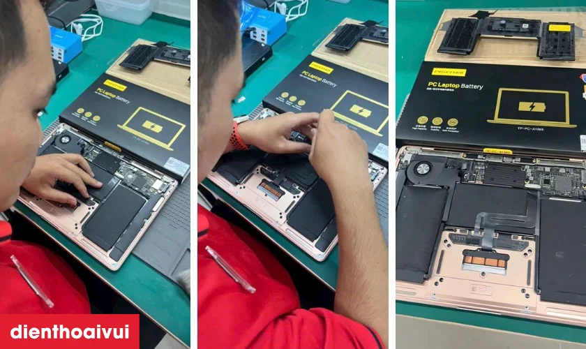 Pin laptop Dell ch&iacute;nh h&atilde;ng. quy tr&igrave;nh thay minh bạch
