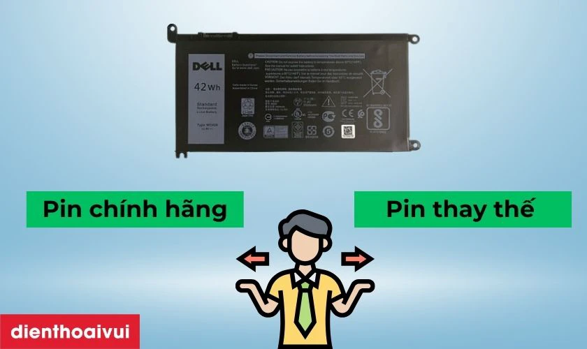 N&ecirc;n chọn thay pin laptop Dell Inspiron 15 7580 ch&iacute;nh h&atilde;ng hay thay thế