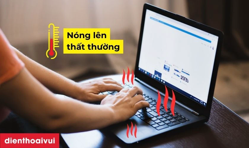 Pin laptop bị chai hoặc hỏng có thể sinh ra nhiệt lượng lớn hơn bình thường