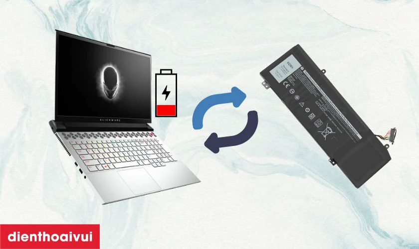 Dấu hiệu laptop Dell Alienware M15 R2 cần thay pin