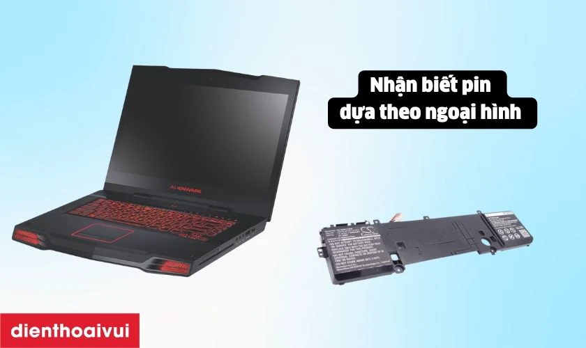 Pin ch&iacute;nh h&atilde;ng c&oacute; logo Dell sắc n&eacute;t, kh&ocirc;ng bị nh&ograve;e