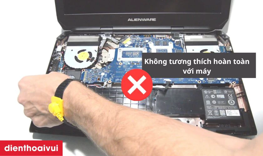 Pin linh kiện c&oacute; thể g&acirc;y ra c&aacute;c lỗi do kh&ocirc;ng tương th&iacute;ch