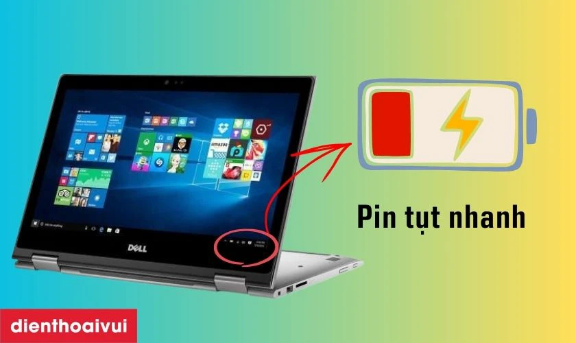 Dấu hiệu pin laptop Dell Inspiron 13 5378 ch&iacute;nh h&atilde;ng GenALap bị chai v&agrave; c&aacute;ch khắc phục