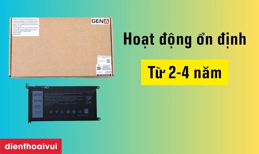 Pin laptop Dell Inspiron 13 5378 ch&iacute;nh h&atilde;ng GenALap sử dụng được bao l&acirc;u?
