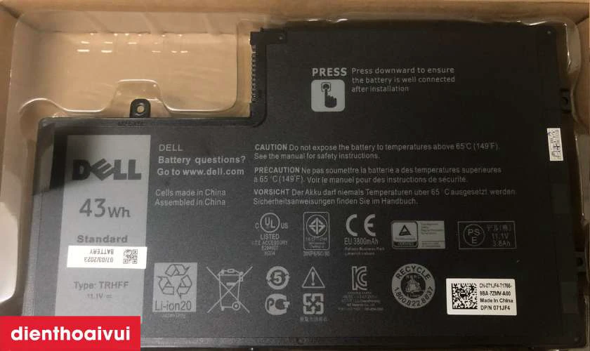 Cách kiểm tra pin laptop Dell Inspiron 14 5447 chính hãng