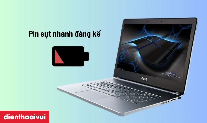 Laptop Dell Inspiron 14 7437 cần thay pin