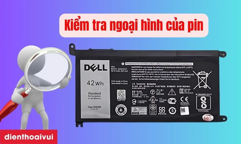 Dựa theo ngoại h&igrave;nh của pin