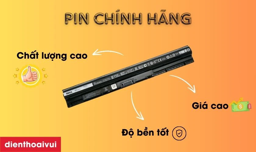 Ưu v&agrave; nhược điểm của pin Dell ch&iacute;nh h&atilde;ng