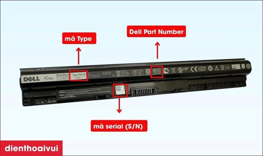 Kiểm tra theo số serial in tr&ecirc;n pin