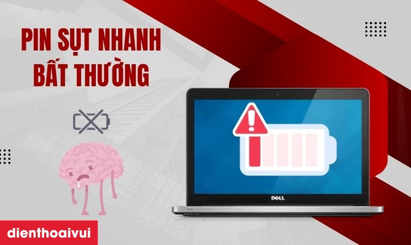 Dấu hiệu laptop Dell Inspiron 15 7547 cần thay pin