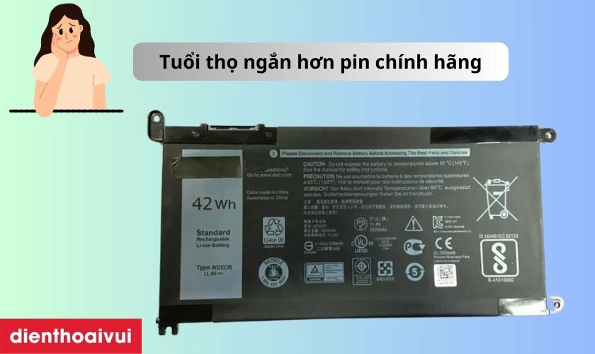 Kh&ocirc;ng phải pin thay thế n&agrave;o cũng tương th&iacute;ch ho&agrave;n hảo với m&aacute;y