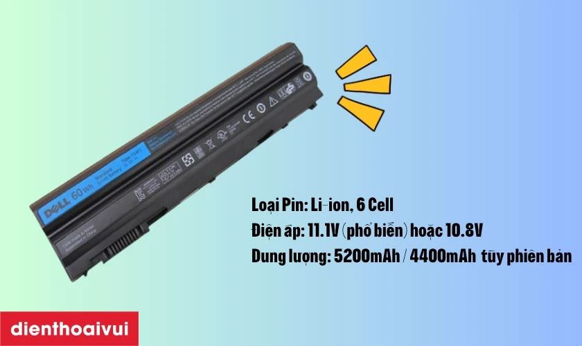 Pin laptop Dell Inspiron 3460 l&agrave; loại g&igrave;?