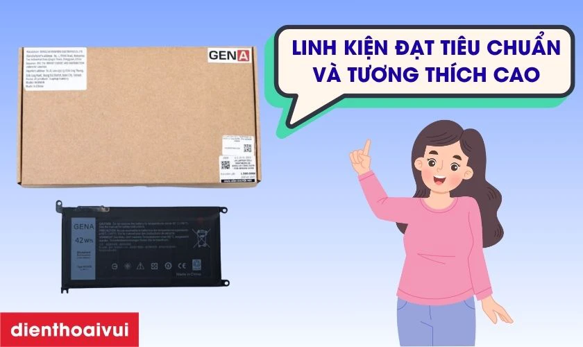 Pin laptop Dell Inspiron 3493 ch&iacute;nh h&atilde;ng GenALap l&agrave; loại g&igrave;?