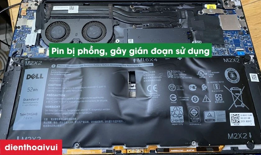 Dấu hiệu cần thay pin laptop Dell Inspiron 5468