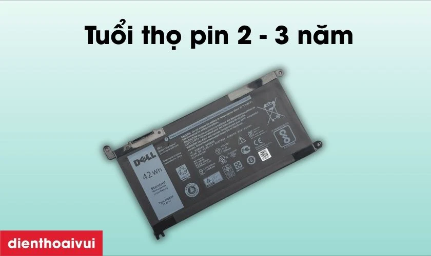 Pin laptop Dell Inspiron 5481 sử dụng được bao l&acirc;u?