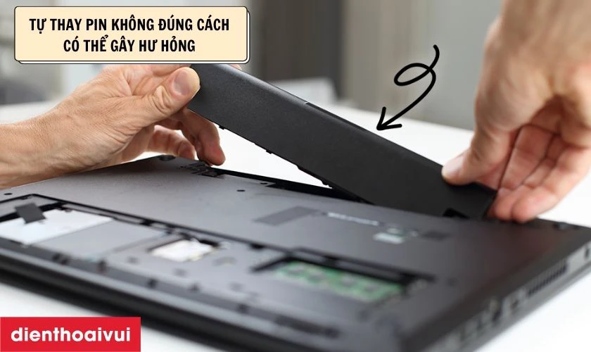 Lưu &yacute; khi thay pin laptop Dell Inspiron 5551