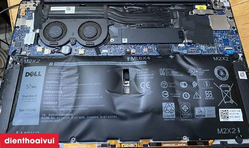 Dấu hiệu laptop Dell Inspiron 7572 cần thay pin