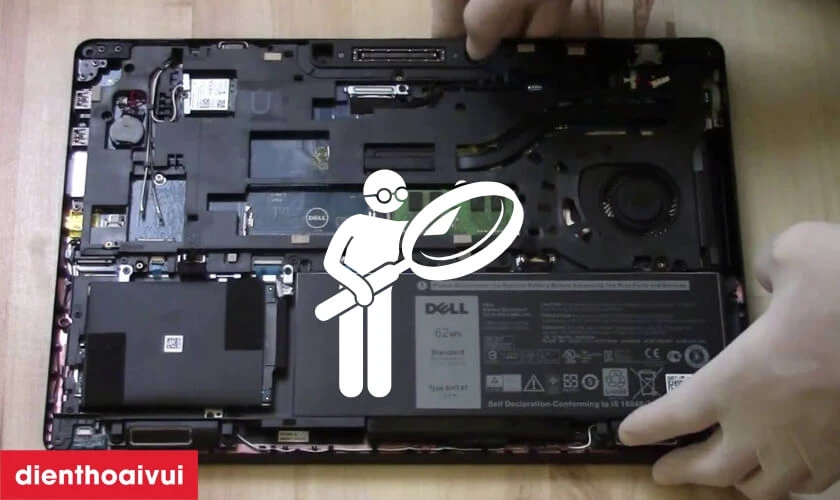 C&aacute;ch kiểm tra pin laptop Dell Inspiron 7572 ch&iacute;nh h&atilde;ng