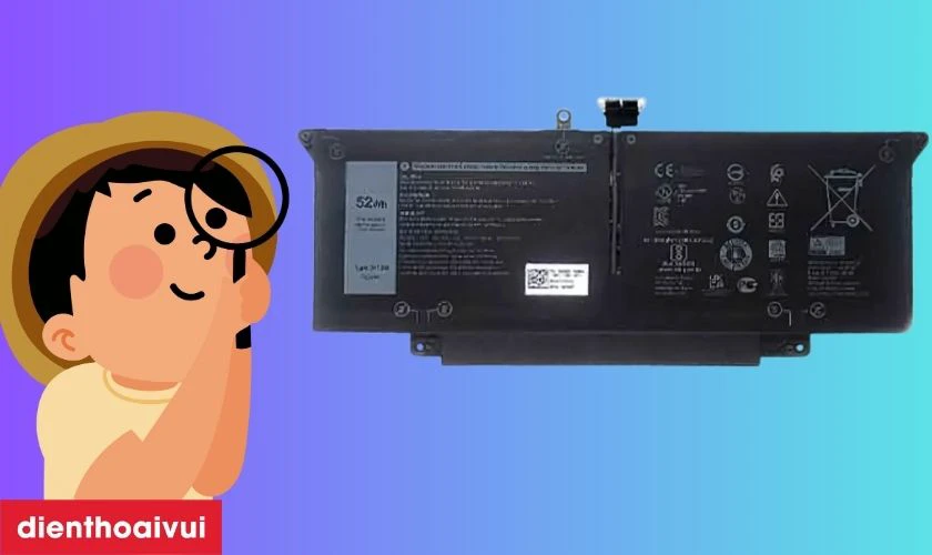 Pin ch&iacute;nh h&atilde;ng c&oacute; thiết kế chắc chắn, c&aacute;c g&oacute;c cạnh đều ho&agrave;n thiện tỉ mỉ