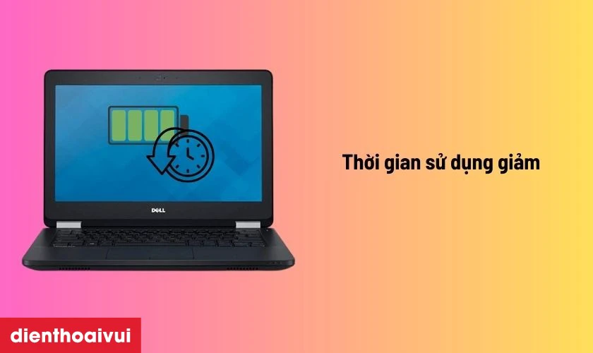 Dấu hiệu laptop Dell Latitude E5270 cần thay pin