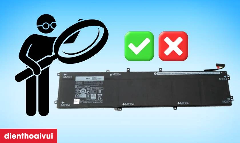C&aacute;ch kiểm tra pin laptop Dell Precision 15 5510 ch&iacute;nh h&atilde;ng