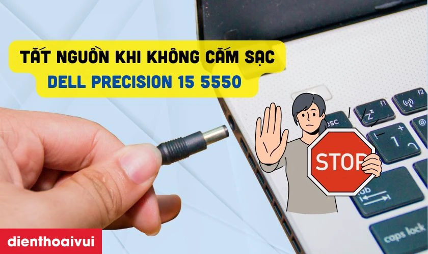 Laptop tự động tắt nguồn khi kh&ocirc;ng cắm sạc