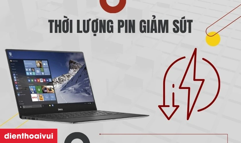 Dấu hiệu laptop Dell XPS 13 9343 cần thay pin