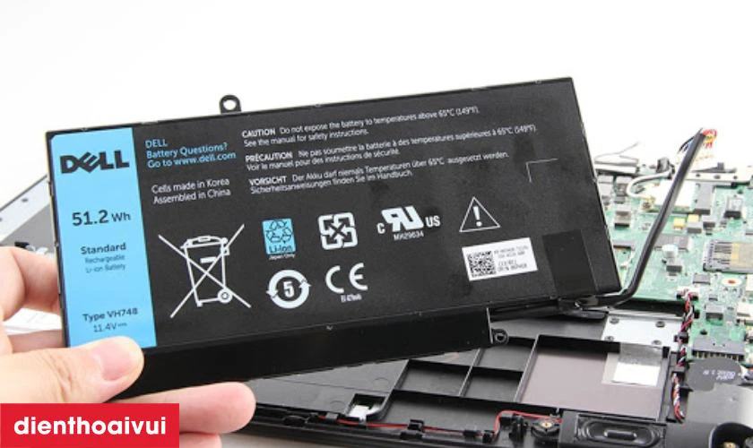 Cách kiểm tra pin laptop Dell XPS 13 9370 chính hãng